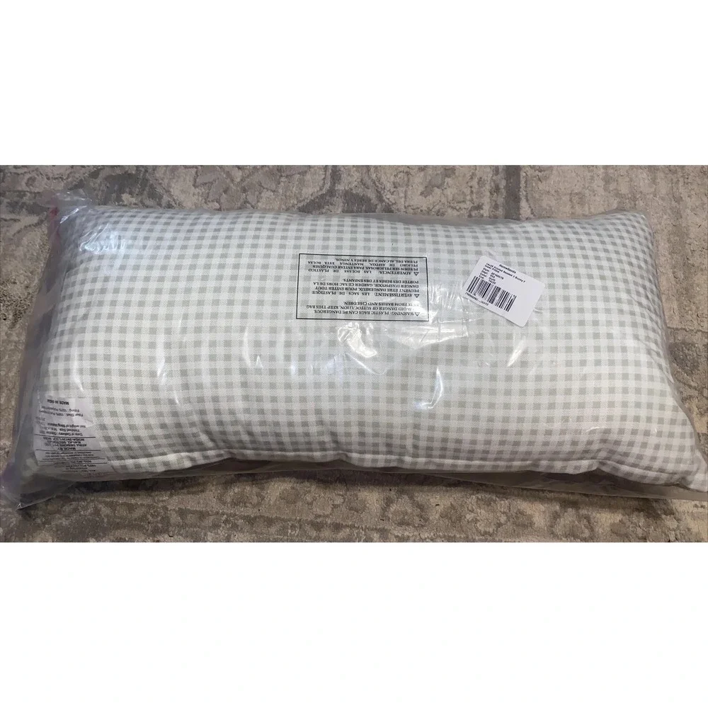 New Throw‎ Pillow Bunny Rabbit Floral Check 14 X 28 Bunny Blvd